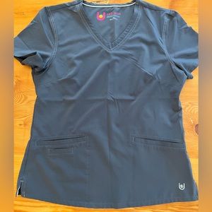 Urbane Performance Women’s Grey Spandex Stretch Scrub Top